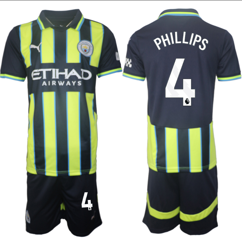 Men 2024-2025 Club Manchester City away black green #4 Soccer Jersey->manchester city jersey->Soccer Club Jersey